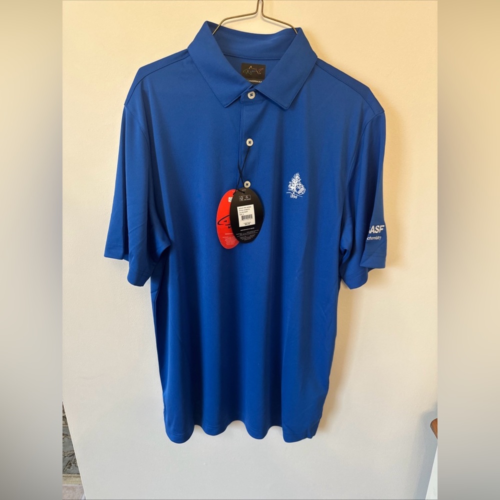 Greg Norman ML75 2Below play dry men’s size small golf shirt collar UPF 50+